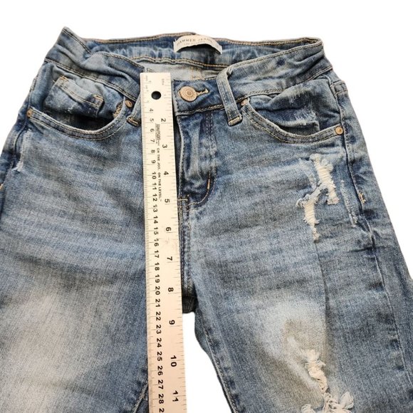 Hammer Jeans Women’s Los Angeles Blue Light Wash Distress High Rise Denim sz 3 - Picture 10 of 13